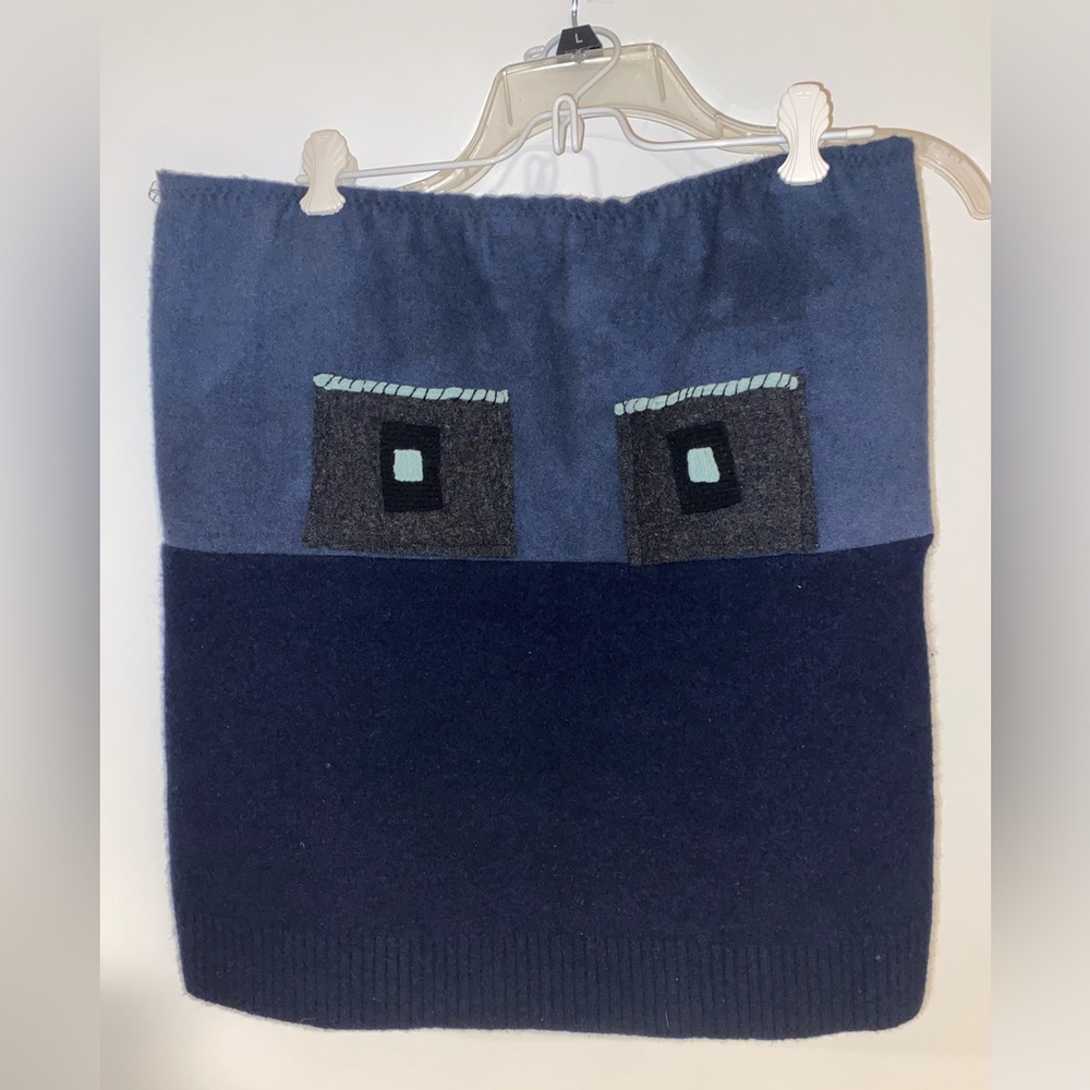 Handmade Wool Skirt /  Wool Bum Warmer Sweater Skirt with pockets upcycled